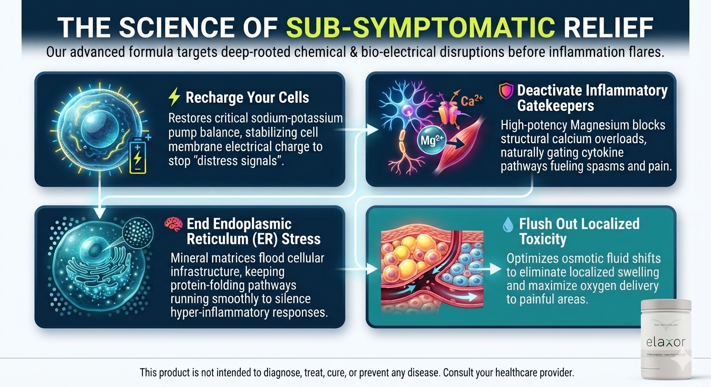 The science of sub-symptomatic relief — how the Elaxor formula works in four steps
